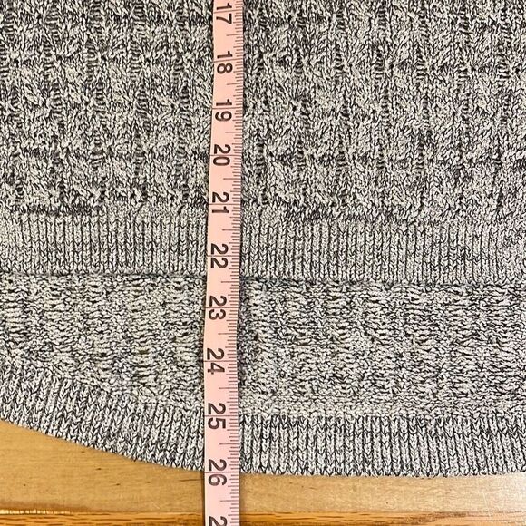 Loft Womens Crew Neck Open Knit Long Sleeve High Low Sweater Gray Size XS - Picture 8 of 8